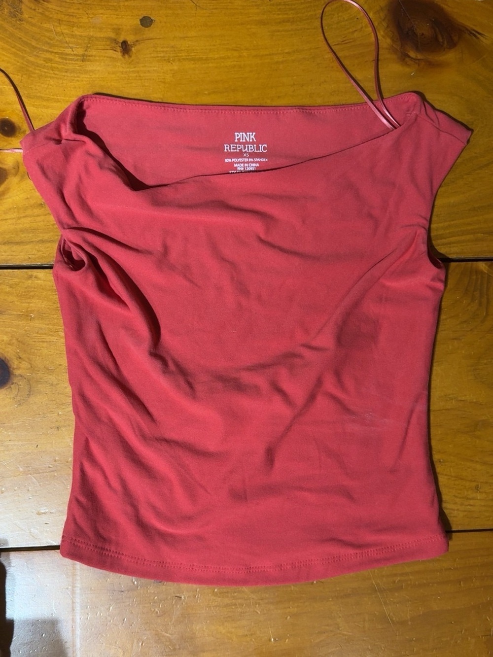 Pink Republic Red Cowl Neck Camisole